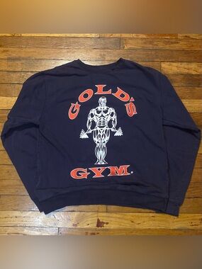 Men’s Large Gold’s Gym Muscle Joe Crewneck Sweatshirt